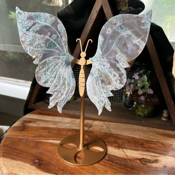 Moss agate wings - Picture 1 of 4